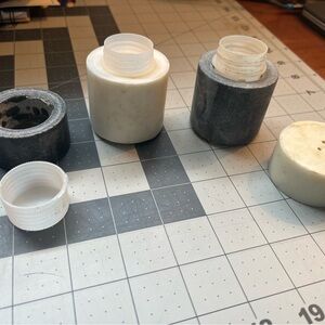 Marble or stone salt and pepper shakers set
